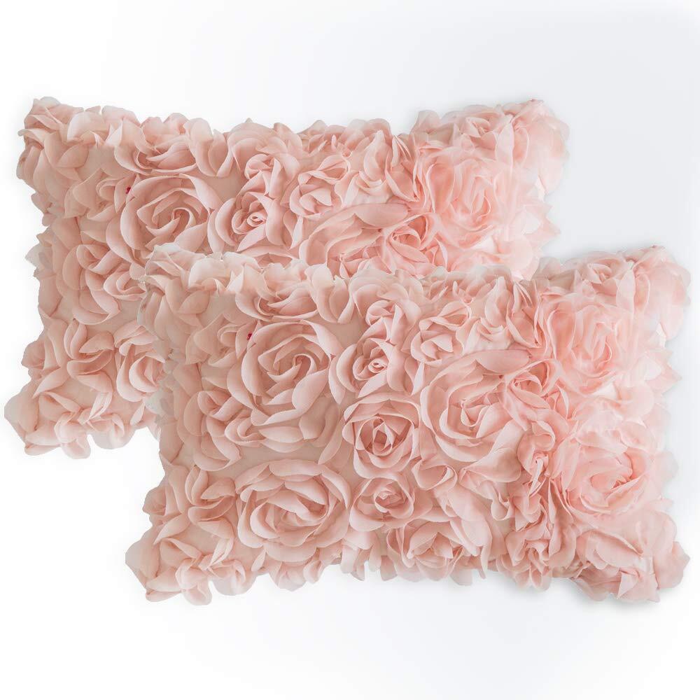 5137 Pack of 2 3D Decorative Spring Romantic Stereo Chiffon Rose Flower